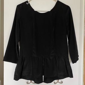 Black Peplum Top